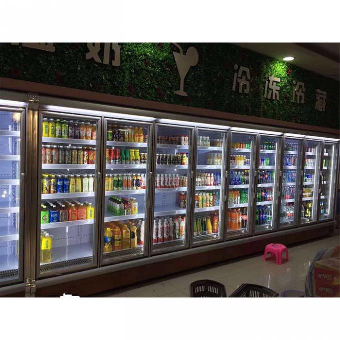 Glass Door 380V Supermarket Refrigeration Equipments 1