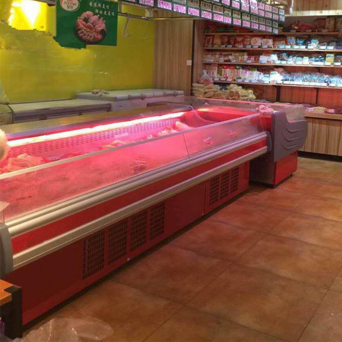 Top Open 200L 8ft Deli Meat Display Case For Store 0