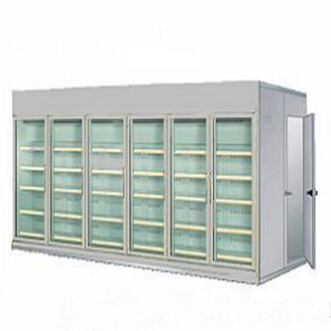 6 Glass Door Supermarket 220V Walk In Cooler Freezer 2