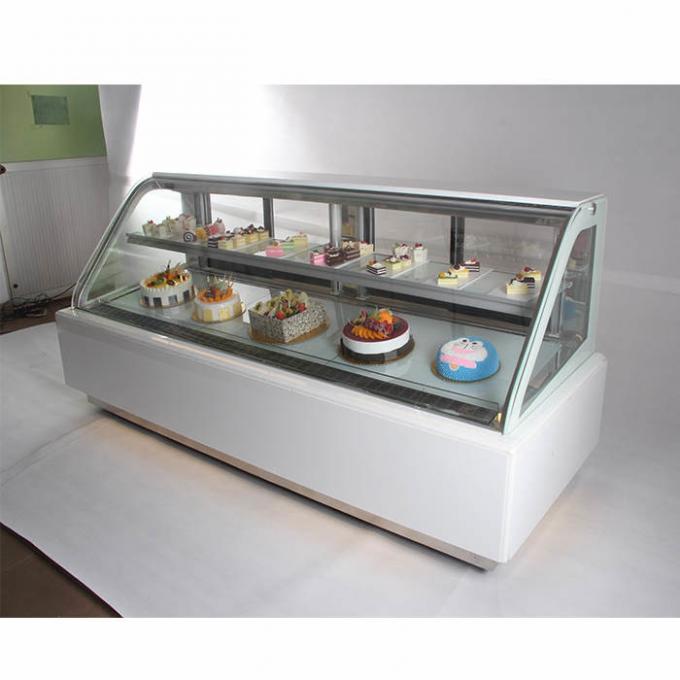 Flat Shelves 900W Commercial Bakery Equipments 1.8m Bakery Display Fridge 0