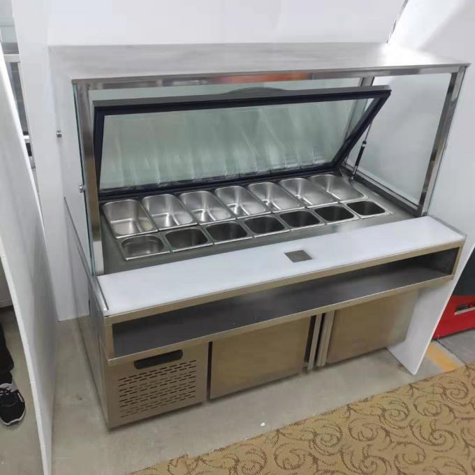 CE R134A Refrigerant 400W Commercial Fridge Freezer 0