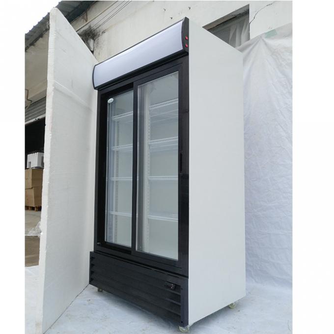 Efficient Cooling 400W 240V Glass Door Beverage Refrigerator 1
