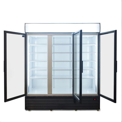600W R134A CE glass door bottle cooler 220V 50Hz 3 Glass Door fridge