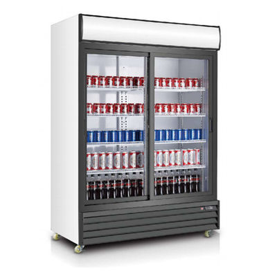 Efficient Cooling 400W 240V Glass Door Beverage Refrigerator