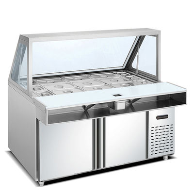 CE R134A Refrigerant 400W Commercial Fridge Freezer