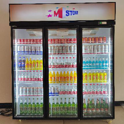 Three Swing Glass Door Merchandiser Refrigerator Commercial