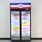Black  1000L 2 Glass Door Convenience Store Display Cooler