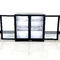 208L Fan Cooling Double Glass Door Back Bar Cooler With Black Color
