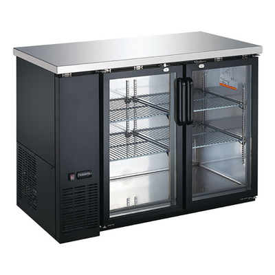 208L Shallow Depth 2 Swing Door Underbar Cooler For Restaurant 190W