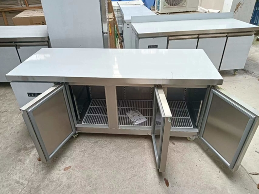 3-Door Under Counter Chiller Stainless Steel Worktable Kitchen Equipment