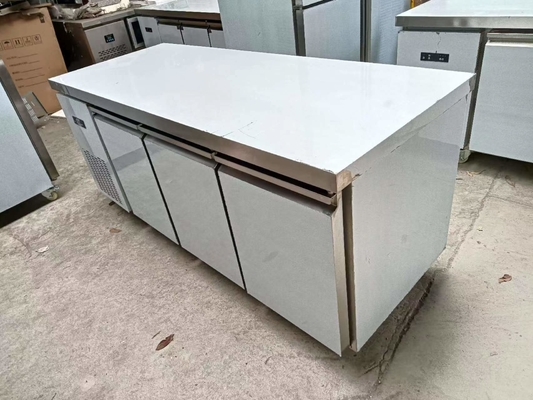 3-Door Under Counter Chiller Stainless Steel Worktable Kitchen Equipment