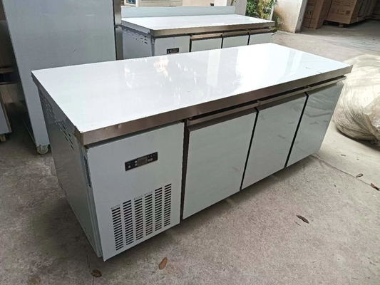 3-Door Under Counter Chiller Stainless Steel Worktable Kitchen Equipment