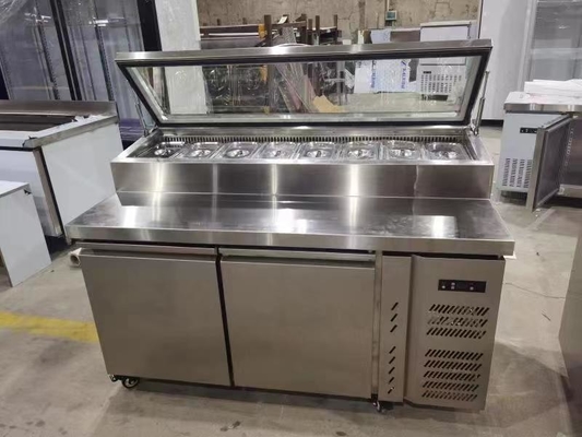 Under Counter Salad Table Commercial Refrigeration Pizza/Sandwich Prep Table