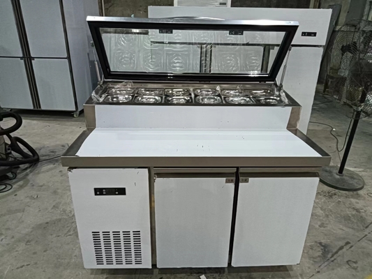 Under Counter Salad Table Commercial Refrigeration Pizza/Sandwich Prep Table