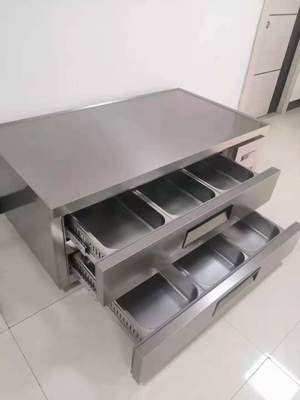 6-Drawers Counter Table Commercial Stainless Steel Counter Chiller Drawers Refrigerator Workbench