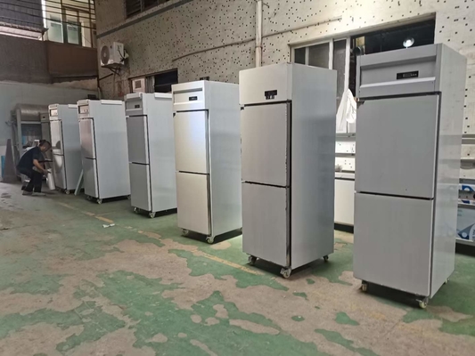 Commercial Upright Fridge Fan Cooling Kitchen Self-close Fridge for Restaurant