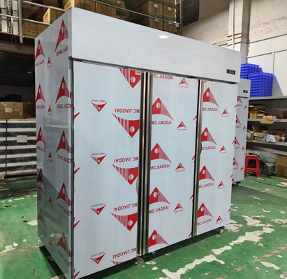Commercial Kitchen Upright Stainless Steel Fridge 3 Door Fridge Refrigerated