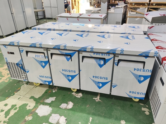 Commercial Counter Chiller Stainless Steel Refrigerator Kitchen Workbench