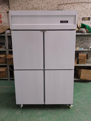 Commercial Upright Fridge for Restaurant 4 Door Stainless Steel Kitchen Equipment Self-Closing Door Fridge
