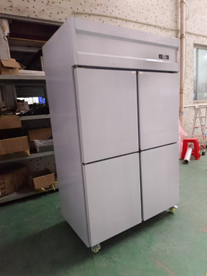Commercial Upright Fridge for Restaurant 4 Door Stainless Steel Kitchen Equipment Self-Closing Door Fridge