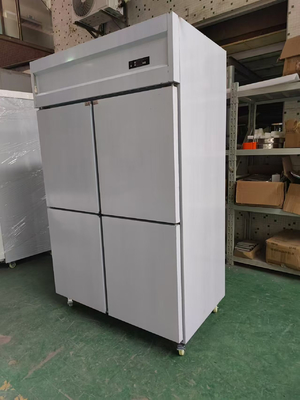 Commercial Upright Fridge for Restaurant 4 Door Stainless Steel Kitchen Equipment Self-Closing Door Fridge