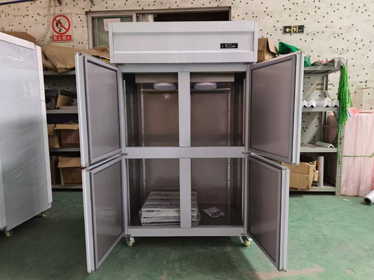 Commercial Upright Fridge for Restaurant 4 Door Stainless Steel Kitchen Equipment Self-Closing Door Fridge