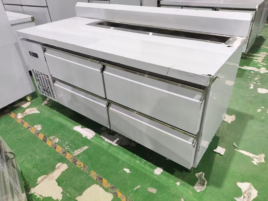 Commercial Undercounter Refrigerator 4 Drawers With Backsplash Customized Kitchen Table