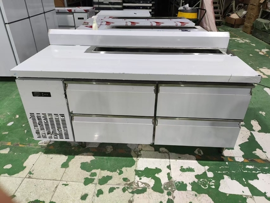 Commercial Undercounter Refrigerator 4 Drawers With Backsplash Customized Kitchen Table