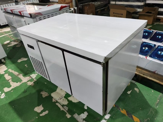 1.2M Commercial Undercounter Chiller Refrigerator  Workbench For Kitchen Guangzhou Factory  Stainless Steel Worktable