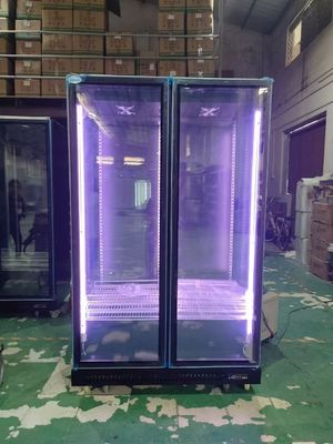 Commercial Upright Refrigerator Beverage Cooler Display Fridge With Glass Door