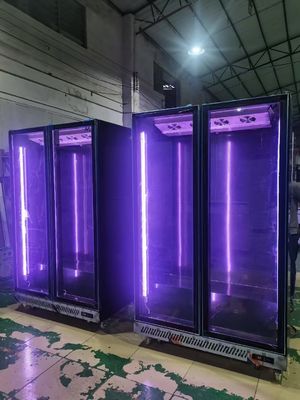 Commercial Upright Refrigerator Beverage Cooler Display Fridge With Glass Door