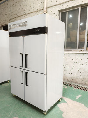 Commercial 4-door Upright Freezer Stainless Steel Reach-in Freezer Bakery Refrigerator with Trays
