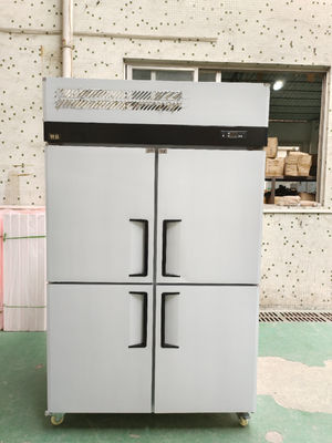 Commercial 4-door Upright Freezer Stainless Steel Reach-in Freezer Bakery Refrigerator with Trays