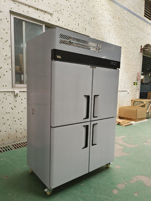Commercial 4-door Upright Freezer Stainless Steel Reach-in Freezer Bakery Refrigerator with Trays