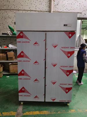 Commercial 2 Doors Upright Chiller Stainless Steel 304 Kitchen Fridge