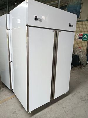 Commercial 2 Doors Upright Chiller Stainless Steel 304 Kitchen Fridge
