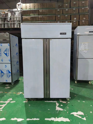 Commercial 2 Doors Upright Chiller Stainless Steel 304 Kitchen Fridge