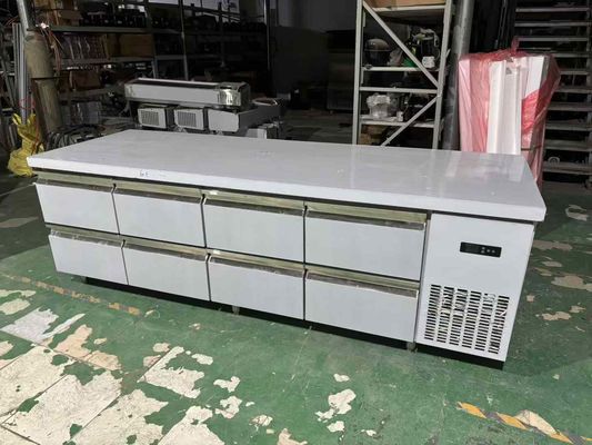 Commercial 8-Drawers Counter Table Under Counter Kitchen Workbench Refrigerator