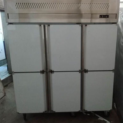 880W 6 Door Commercial Stainless Steel Refrigerator Freezer