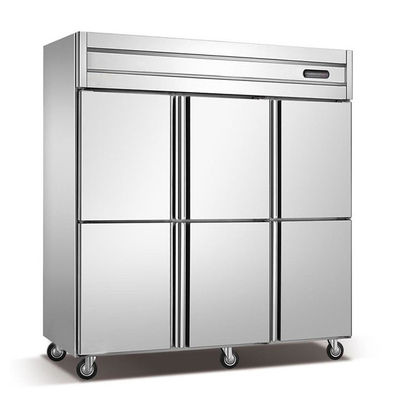 880W 6 Door Commercial Stainless Steel Refrigerator Freezer