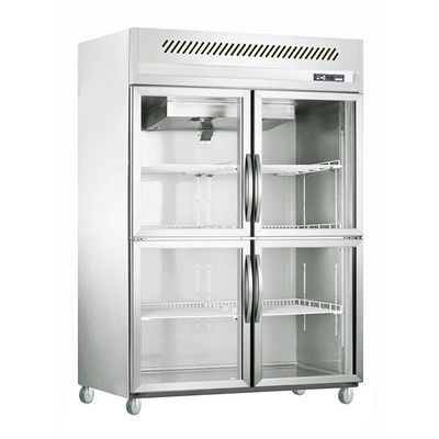 Air Flow System 360W SS Double Door Upright Chiller