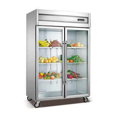 Air Flow System 360W SS Double Door Upright Chiller
