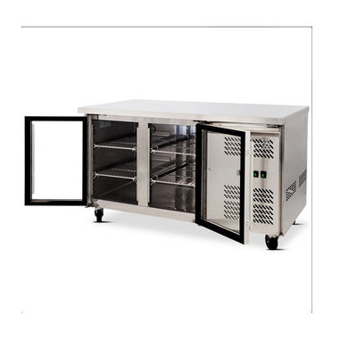 Stainless Steel Fan Cooling 2 Door Undercounter Chiller