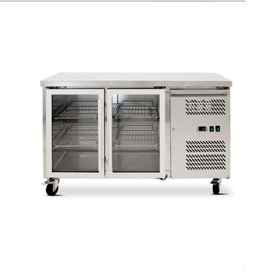 Stainless Steel Fan Cooling 2 Door Undercounter Chiller