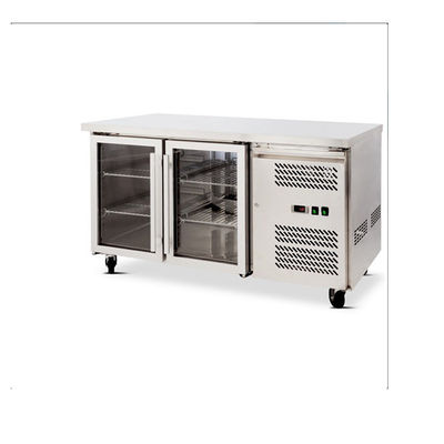 Stainless Steel Fan Cooling 2 Door Undercounter Chiller