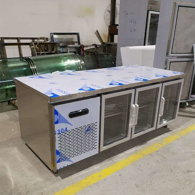 Smooth Surface 300W 3 Door Under Counter Chiller
