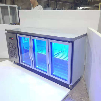 Smooth Surface 300W 3 Door Under Counter Chiller