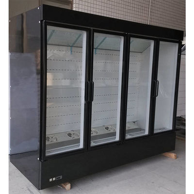 380V 1600L Multideck Glass Beverage Cooler For Supermarket