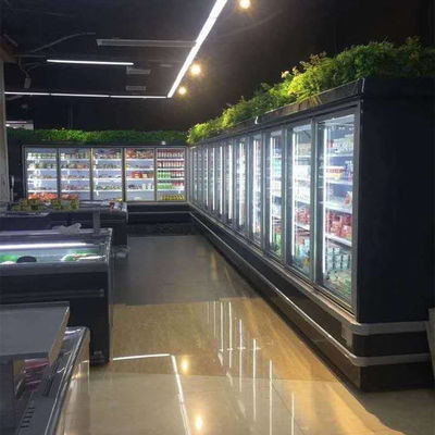 Vertical 1250L Supermarket Refrigeration Equipments