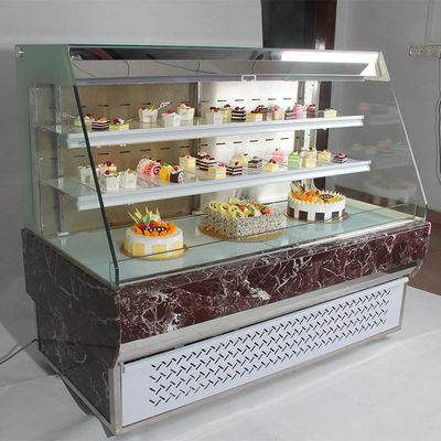 Air Cooling 1000W Bakery Refrigerator Showcase For Sandwich